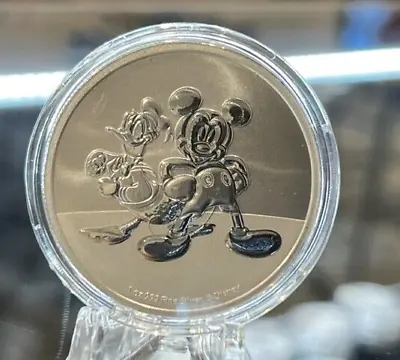 2023 Niue 1 Oz Silver $2 Disney Mickey & Donald BU Coin In Capsule • $42.99