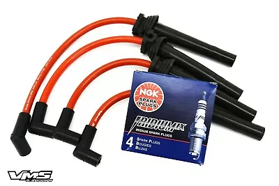 Vms Racing Red Ignition Wires Ngk Iridium Spark Plugs For 02-06 Mini Cooper 1.6 • $74.95