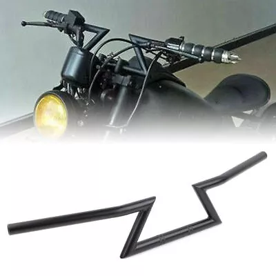 7/8  Handlebars Z Bar Drag Bars For Harley Honda Suzuki Yamaha Motorcycle Black • $123.36