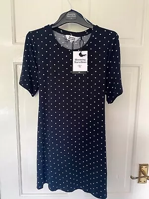 £7.99 • Buy  Blooming Marvellous Maternity Top Tunic Black Spotty Polka Dot Short Sleeve NEW