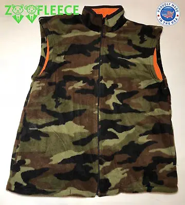 ZooFleece Vest Snow Green Warm Hunting Camouflage Thermal Gift For Him S-XL • $33.96