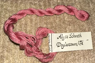 Vintage Alyce Schroth Hand Dyed Spun Silk 20yds Lt. Plum Embroidery Floss • $9.97