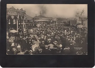 Hull Fair Fairground Carousel Yorkshire Real Photographic Postcard RPPC • £24.99