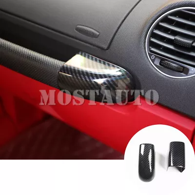 $28.49 • Buy For VW Beetle ABS Carbon Style Dashboard Grab Handle Edge Cover Trim 1998-2010
