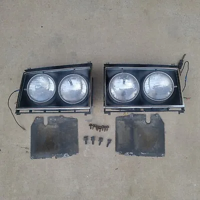 Volvo 240 Quad Round Headlight Set Nice USA Rare 242 244 245 Headlights GL Turbo • $775