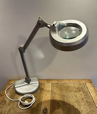 Vintage Silver Luxo Magnifying Desk Lamp (Read Description) • $159.99