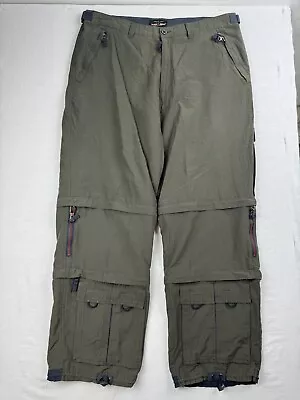 Vintage Wearfirst Cargo Pants Adult 38x30 Green Baggy Y2K Hipster Punk Cyber 90s • $119.99