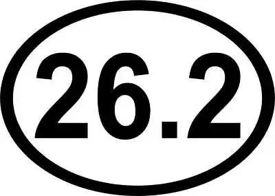 4.25in X 3in Black Marathon 26.2 Running Run Bumper Sticker Vinyl Decal Stick... • $7.99