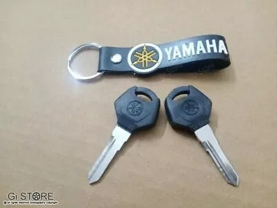 YAMAHA Key Chain With Pair Blank Key Yamaha Logo YZF R1 R6 FZ1 FZ6 XJR12 • $34.16