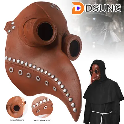 Plague Doctor Mask Bird Long Nose Beak Latex Steampunk Halloween Party Costume • $6.90