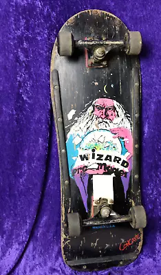 Vtg WIZARD 80s Rare Pro Model USA Harry Potter Gandalf Action Sports SKATEBOARD • $105