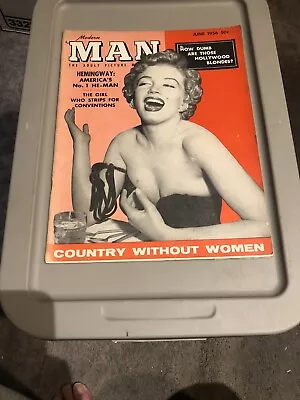 1956 Modern Man Magazine-Marilyn Monroe Cover-Anita Ekberg-Ernest Hemingway • $24.50