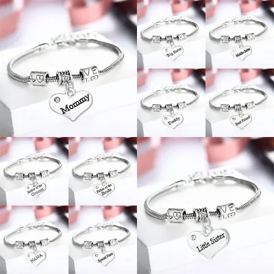 £3.99 • Buy Perfect Thank You Gift Charm Bracelet Wedding Bridesmaid Favour Present Heart