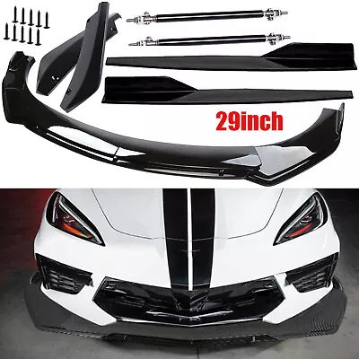 For Chevy Corvette C6 C5 Front Bumper Lip Splitter Spoiler Body Kit Side Skirt • $69.99