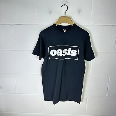 Vintage Oasis Shirt Mens Medium Black Morning Glory Single Stitch 90s Britpop • $194.48