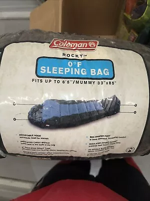 Vintage Coleman Rocky Sleeping Bag 0 Degree Mummy 33x85 • $55