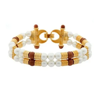 Misaki Ladies Chain Bracelet Stainless Steel Gold Beads Titus Qcrbtitus New • $78.18