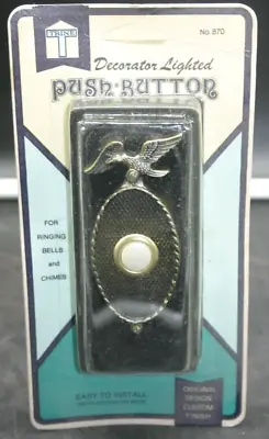 Vintage Trine Lighted Push Button Doorbell 870 Patriotic American Eagle W/Screws • $19.99