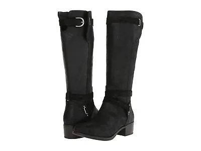 Ugg® Australia Darcie Black Distressed Leather Boots Uk 5.5 Eu 38 Usa 7 Rrp £295 • £89.99