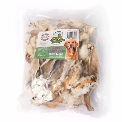 Paddock Farm Hairy Rabbit Ears Dog Chew - 500g • £13.99