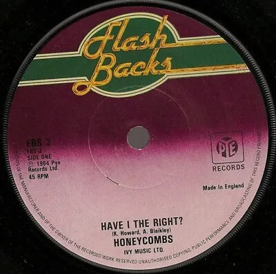 The Honeycombs - Have I The Right? 7  Vinyl Single • £4