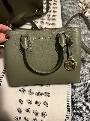 Brand New Michael Kors Camille SM Satchel Leather - Green • $70