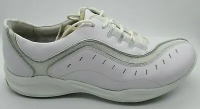 $49.99 • Buy Clarks Women's Wave Wheel White Leather Lace-up Walking Comfort Shoes Sz: 6/m