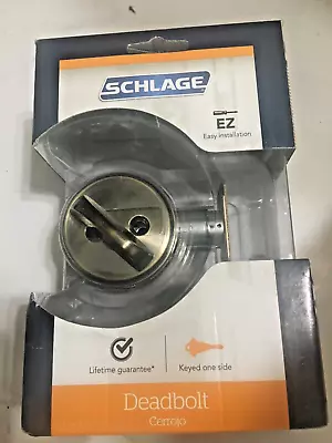 NEW-Schlage Cerrojo Single Cylinder Deadbolt Antique Brass Model B60N V 609 • $15