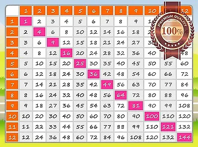 Learn Times Table Learning School Guide Helper Wall Art Print Premium Poster • $71.73