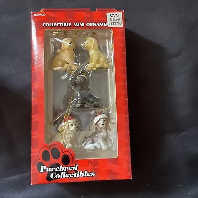5 Miniature  Dog 🐾 Christmas Ornaments 🐾 New  In Pkg. • $14