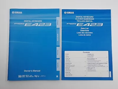 Yamaha PSR-E423 Electronic Digital Keyboard Original Owner's Manual & Data List • £20.10