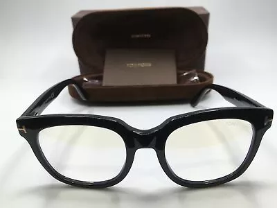 Tom Ford FT5537-B Women's Shiny Black Frame Demo Lens Square Eyeglasses 52MM • $143.99