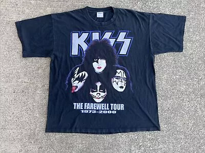  Vintage  Kiss The Farewell Tour 1973 - 2000 - Size Xxl Original Concert T-shirt • $16.50