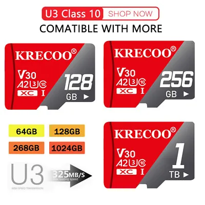 Ultra Micro SD Card 256GB 1TB Class 10 U3 SDXC SDHC Memory Card SD Adapter LOT • £11.49