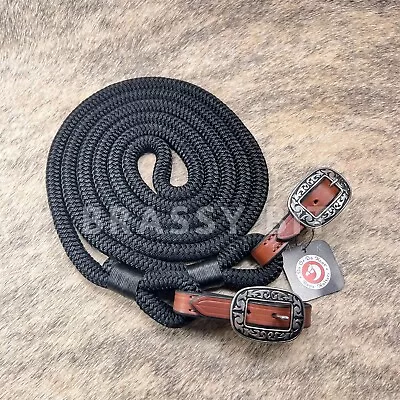 Handmade Yacht Rope Connected Reins W/ Jeremiah Watt Buckles • $106.25