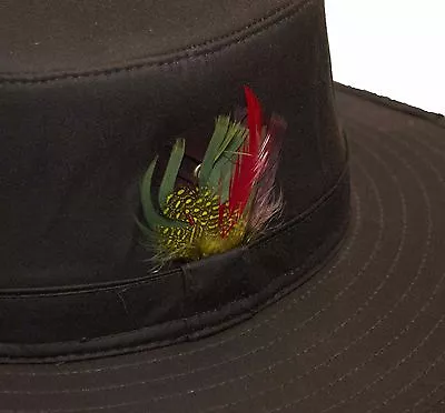 £20.95 • Buy Walker & Hawkes Bush Feather Bushman Hunting Aussie Outback Hat 100% Cotton