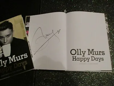 Olly Murs 'Happy Days' Authentic Autographed Hardback Book. Tv Singer X Factor • £45