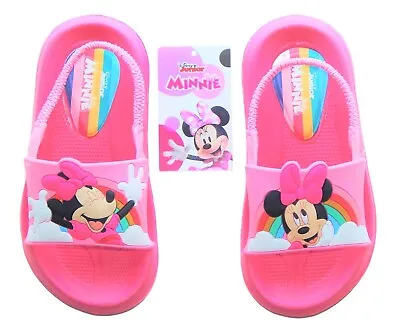 MINNIE MOUSE DISNEY Beach Sandals W/ Optional Sunglasses Size 5-6 7-8 Or 9-10 • $12.99