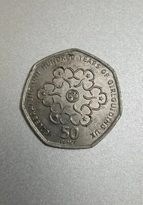 2010 50p Celebrating One Hundred Years Of Girlguiding Uk Coin • £2.50