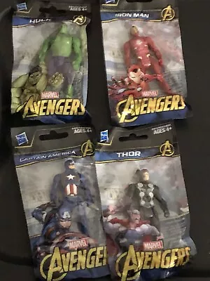 Marvel AVENGERS Collectible Toys Thor Hulk Captain America Iron Man NIP Set Of 4 • $11.98
