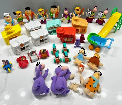 Vintage Flinstones Lot Of Fast Food Toys & Characters • $50