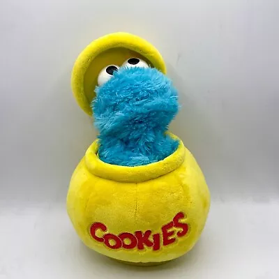 Sesame Street Cookie Monster Hand Puppet Yellow Jar Plush Pretend Play 12inch • $24.96