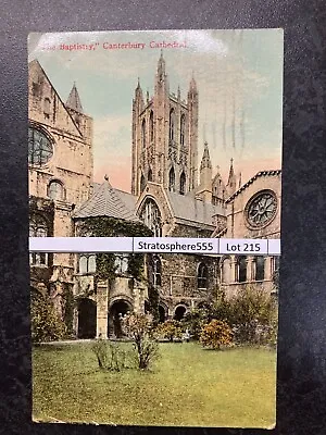 Vintage Postcard 1921 The Baptistry Canterbury Cathedral Kent J G Charlton • £2.20