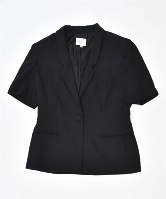 £27.17 • Buy LUISA SPAGNOLI Womens 1 Button Blazer Jacket IT 44 Medium Black Polyester EI02