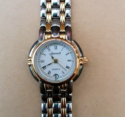 £25 • Buy Vintage INGERSOLL QUARTZ Ladies Watch - Gold And Silver Tone Bracelet