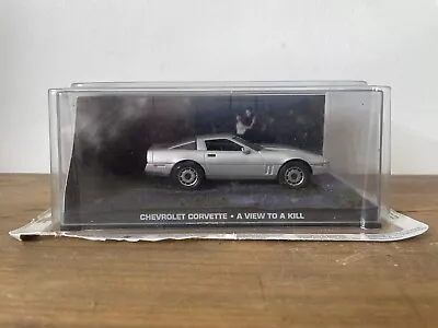 CHEVROLET CORVETTE - 007 James Bond Car Collection Model View To A Kill DieCast • £5.95