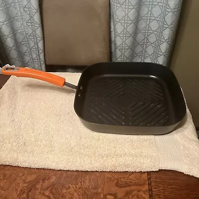 Rachel Ray 11  Square Griddle Pan With Orange Soft Comfort Handle • $21.99