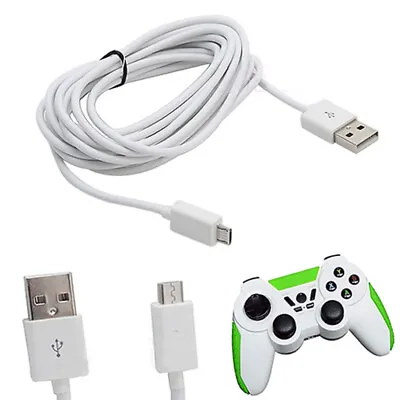 $11.47 • Buy Long Micro USB Charge Charging 3 Meter Power Cable For PS4 Xbox' One Controller