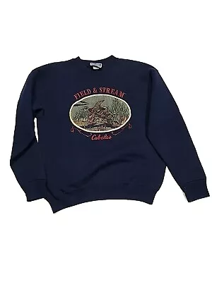 Vintage Field & Stream Sweatshirt Duck Hunting Graphic Men's Large Made In USA • $32