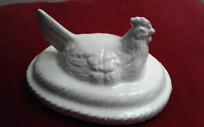 Vintage White Milk Glass Chicken Hen TOP ONLY For Covered Bowl Candy Butter Dish • $7.99